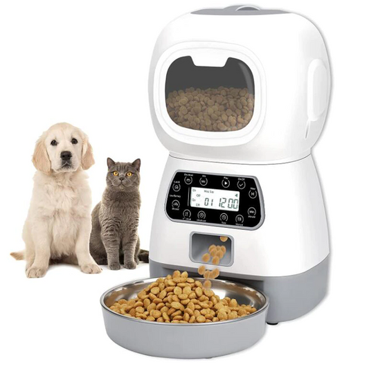 Smart Pet Feeder: 3.5 L Automatic Food Dispenser For Cats Dogs With Tilmer
