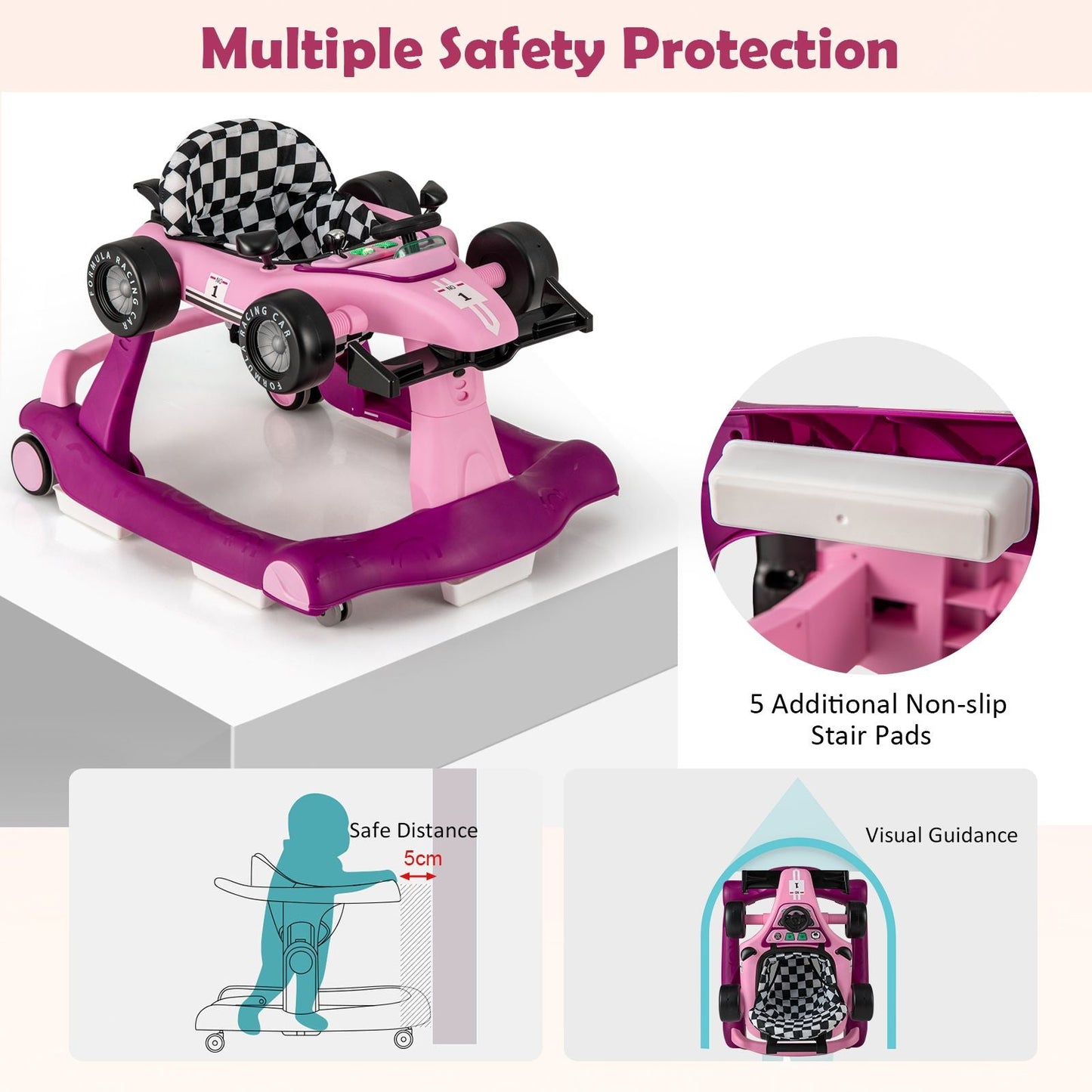 Versatile 4-In-1 Baby Push Walker