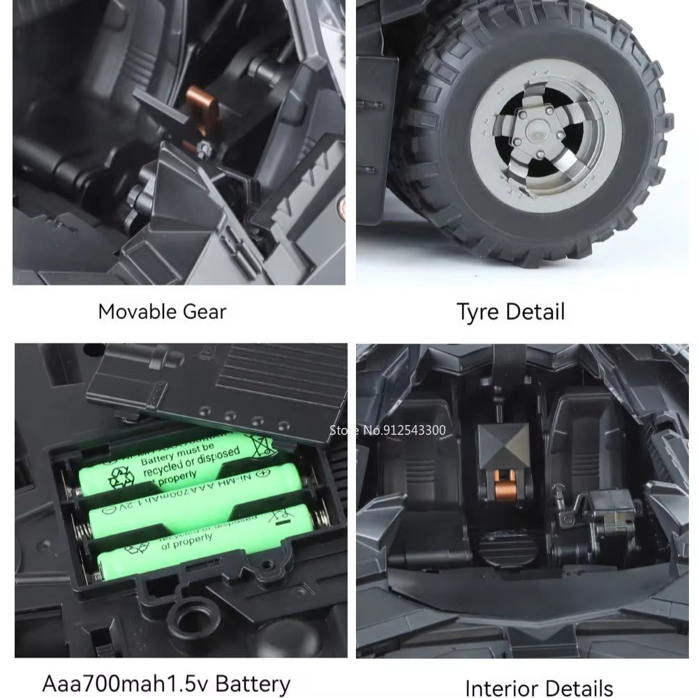 1:18 Batmobile Car Model Toy the Dark Knight Trilogy Sound Light Sliding Spray Alloy Vehicle Models