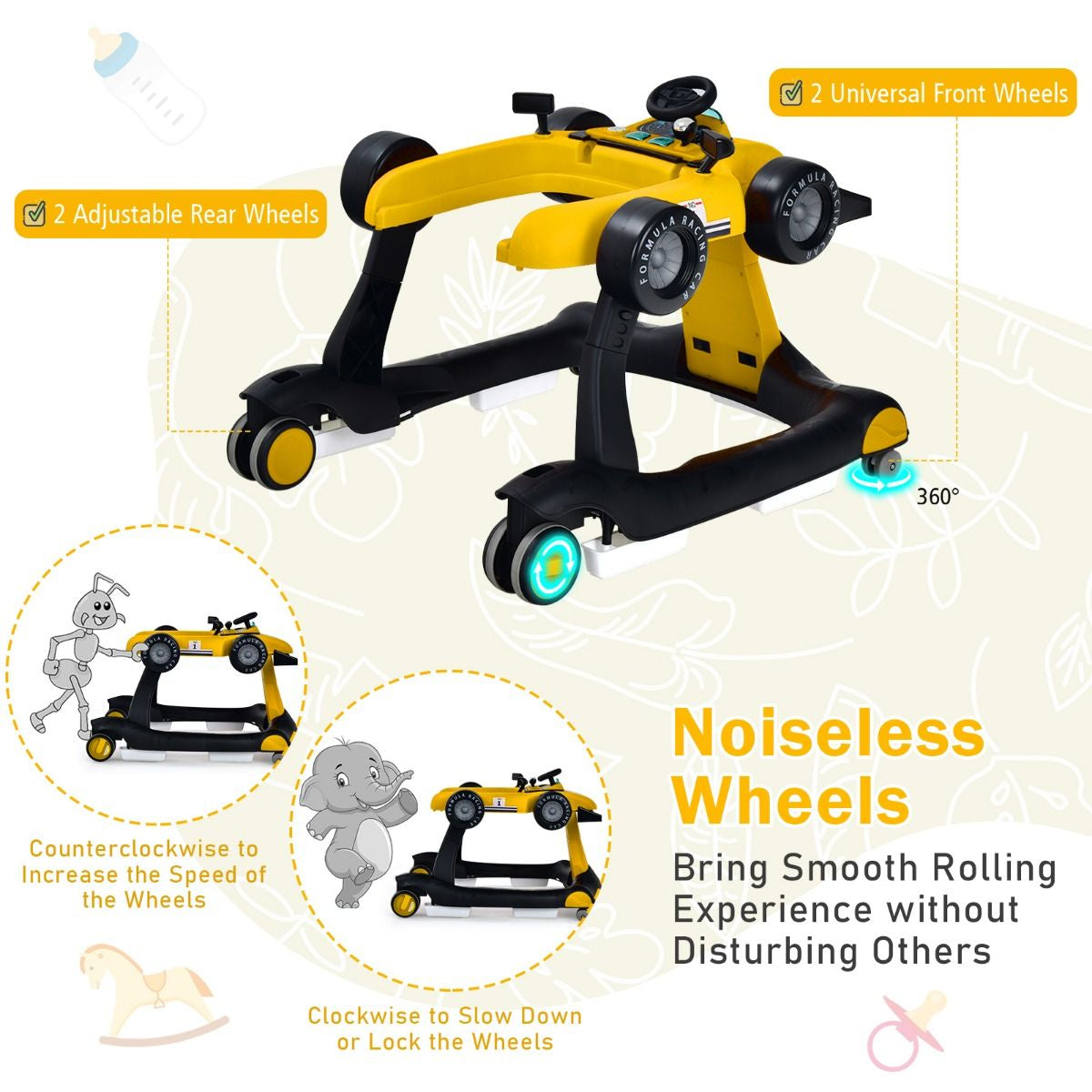 Versatile 4-In-1 Baby Push Walker