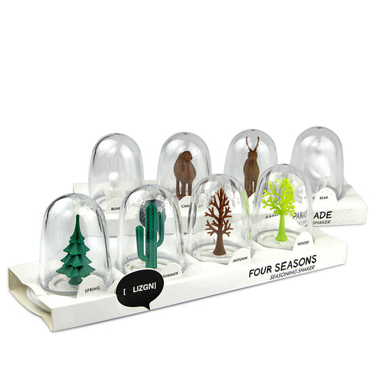 Cute Kitchen Seasoning Jar with Tray