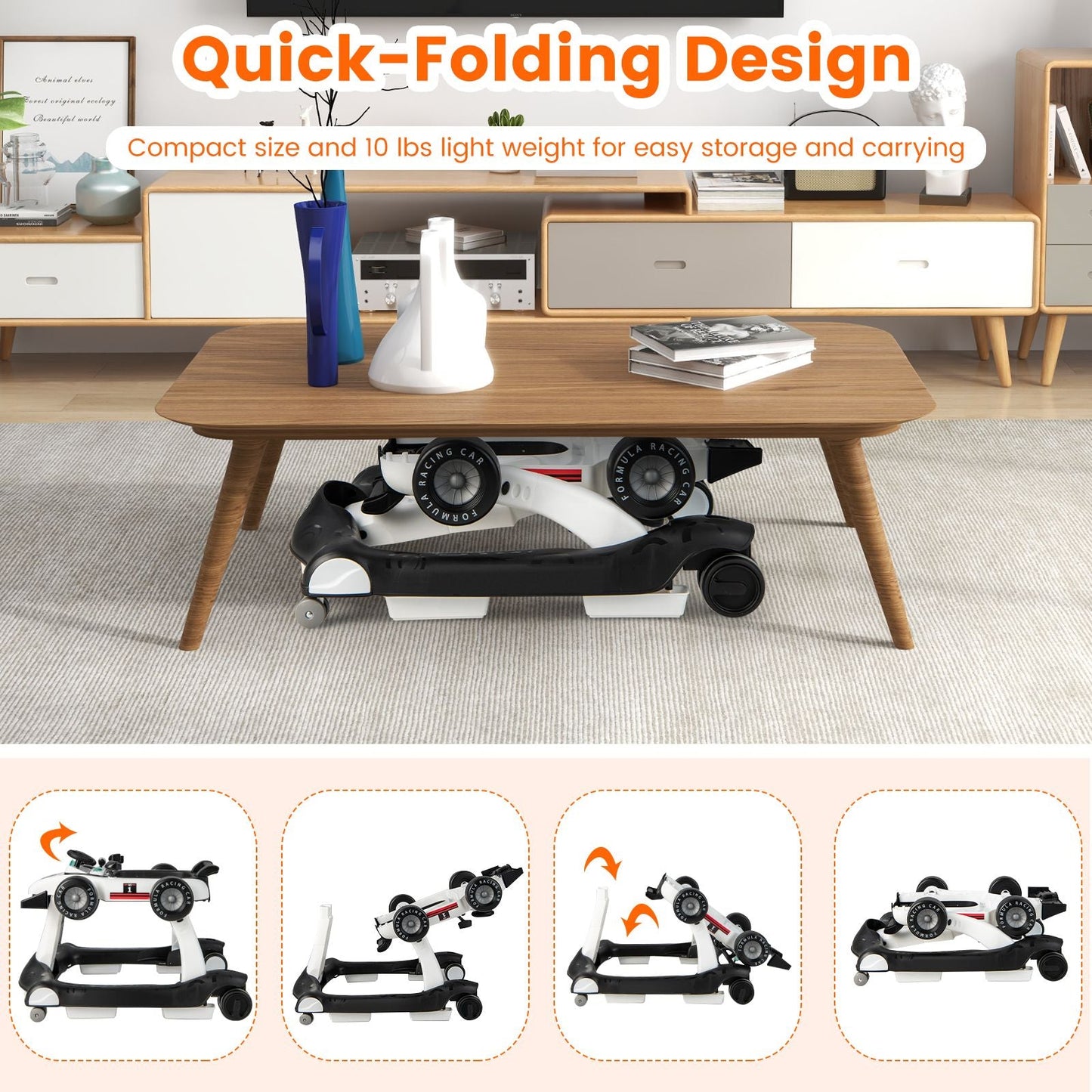 Versatile 4-In-1 Baby Push Walker