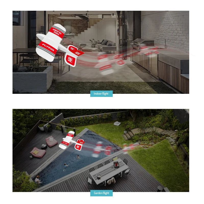 2.4G Mini RC Drone - EPP Foam Glider Electric Model Airplane for Kids - Remote Control Agricultural Flying Toy