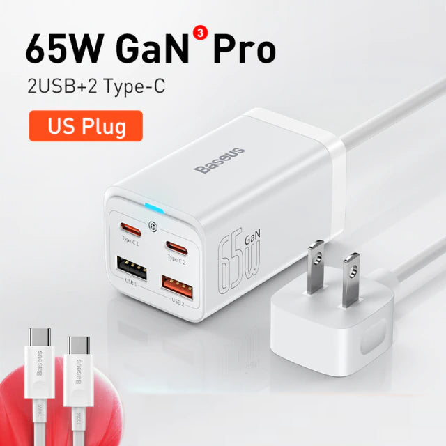 Gan Charger USB-C : Fast Charging Multiport Charger For MacBook And Iphone