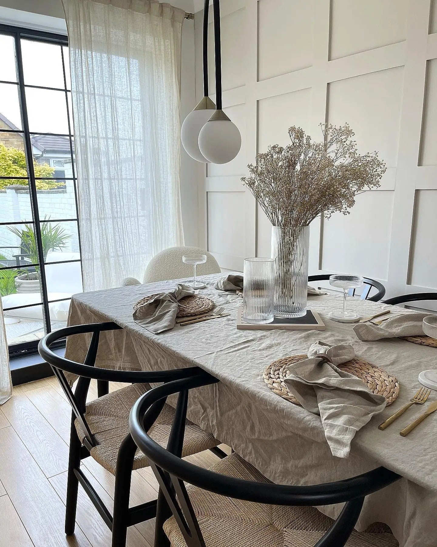 100% Pure Linen Tablecloths & Table Runners - White, Ivory, Beige & Grey