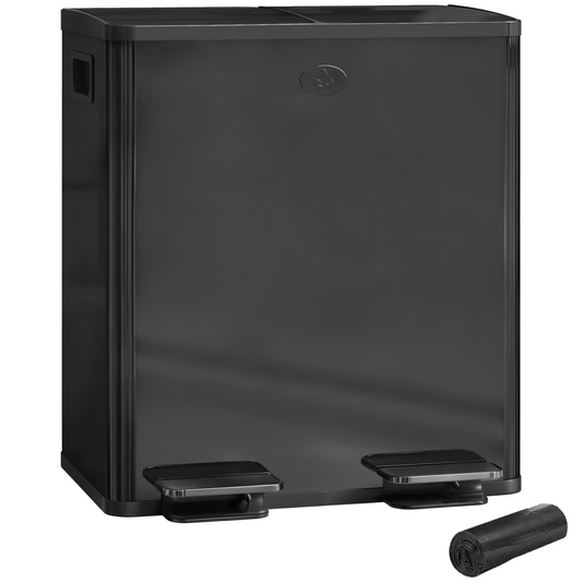 Dual 20L Kitchen Pedal Bin - Smart Recycling & Waste Solution!