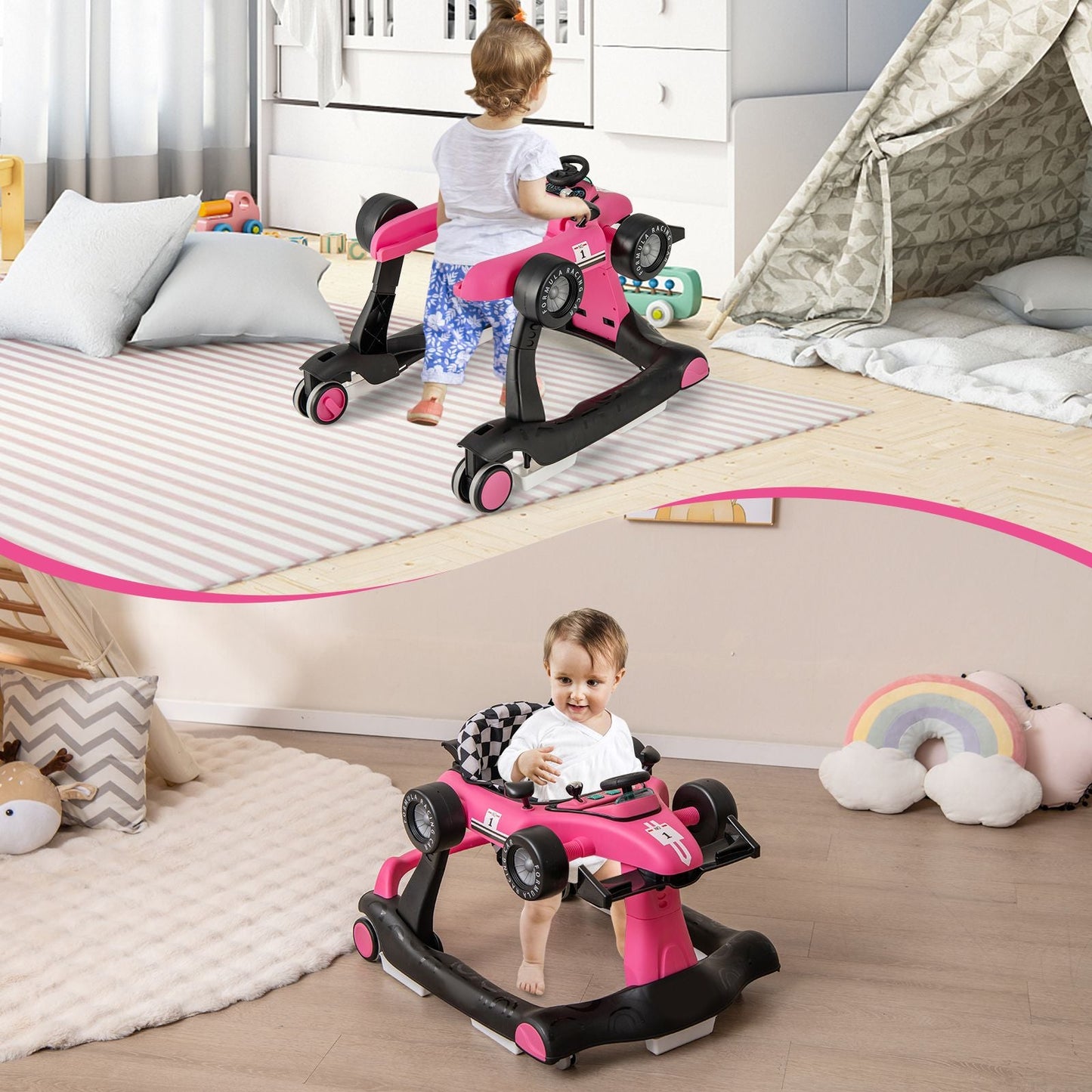 Versatile 4-In-1 Baby Push Walker