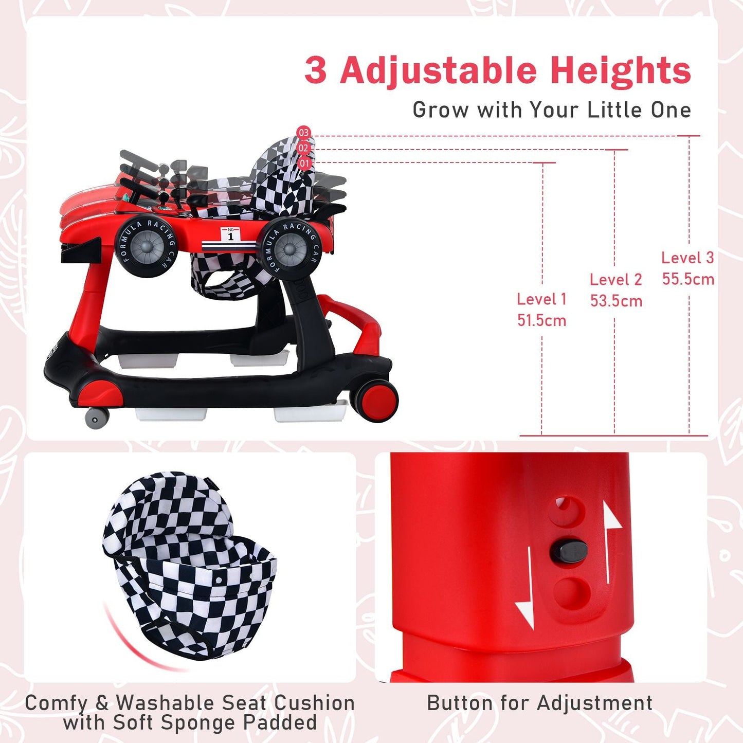 Versatile 4-In-1 Baby Push Walker