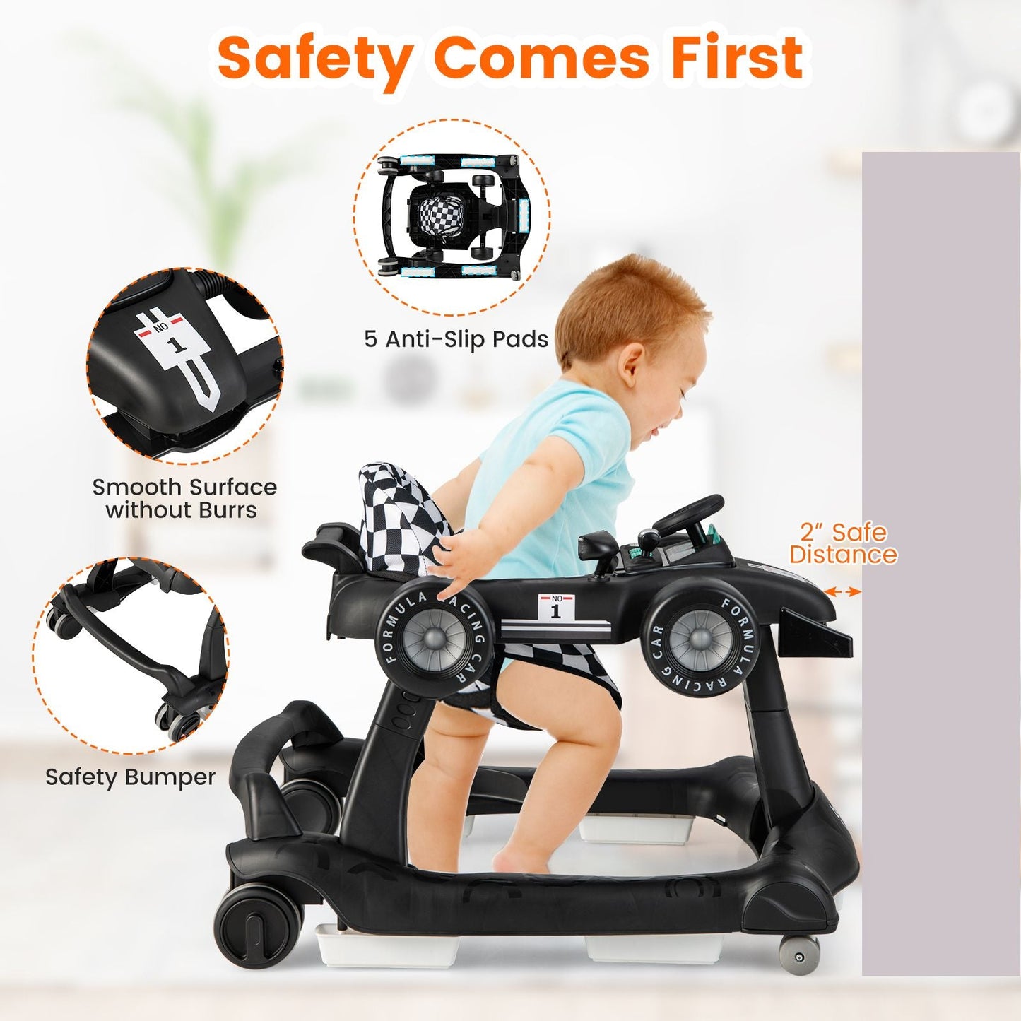 Versatile 4-In-1 Baby Push Walker