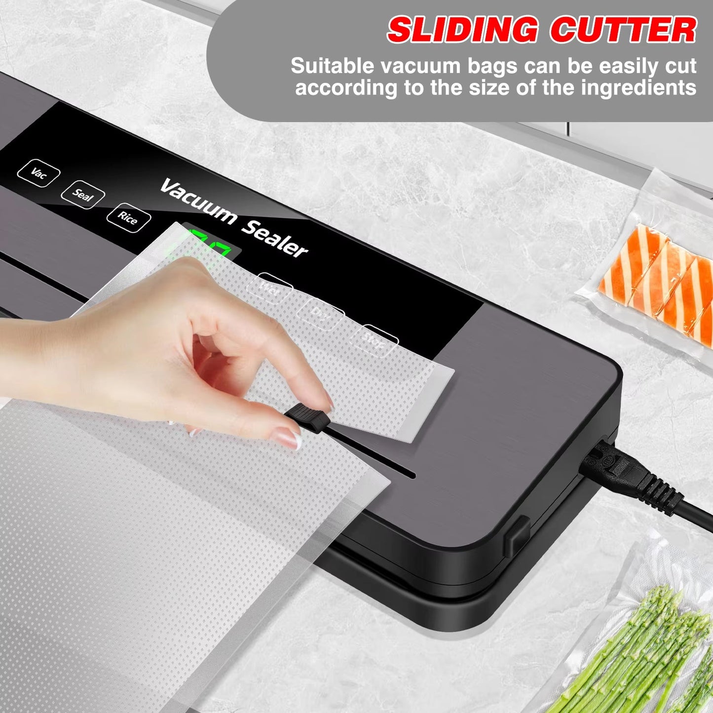 5-In-1 Multi-Functional Food Vacuum Sealer with 10 Sealer Bags