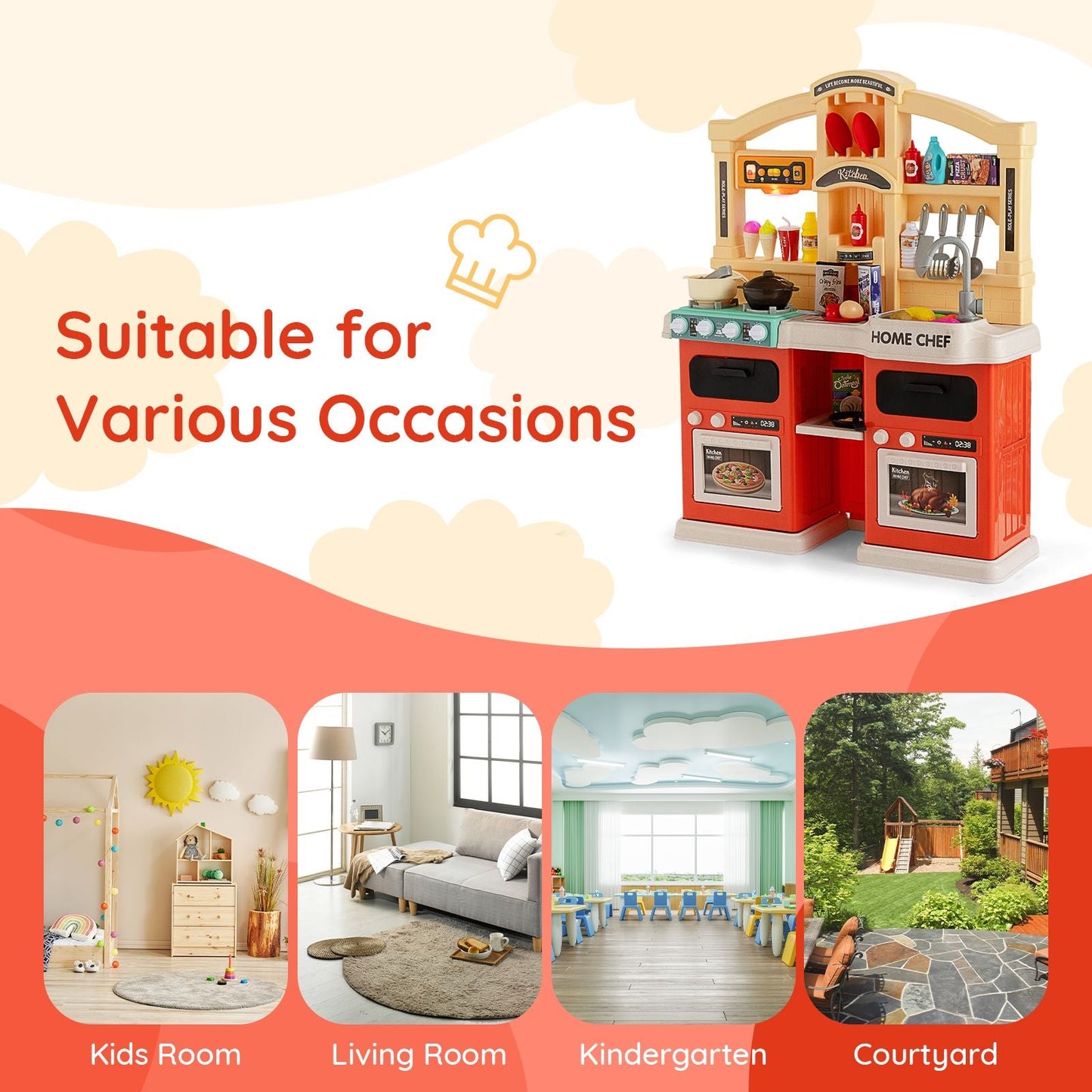 Ultimate 69-Piece Kids Kitchen Playset