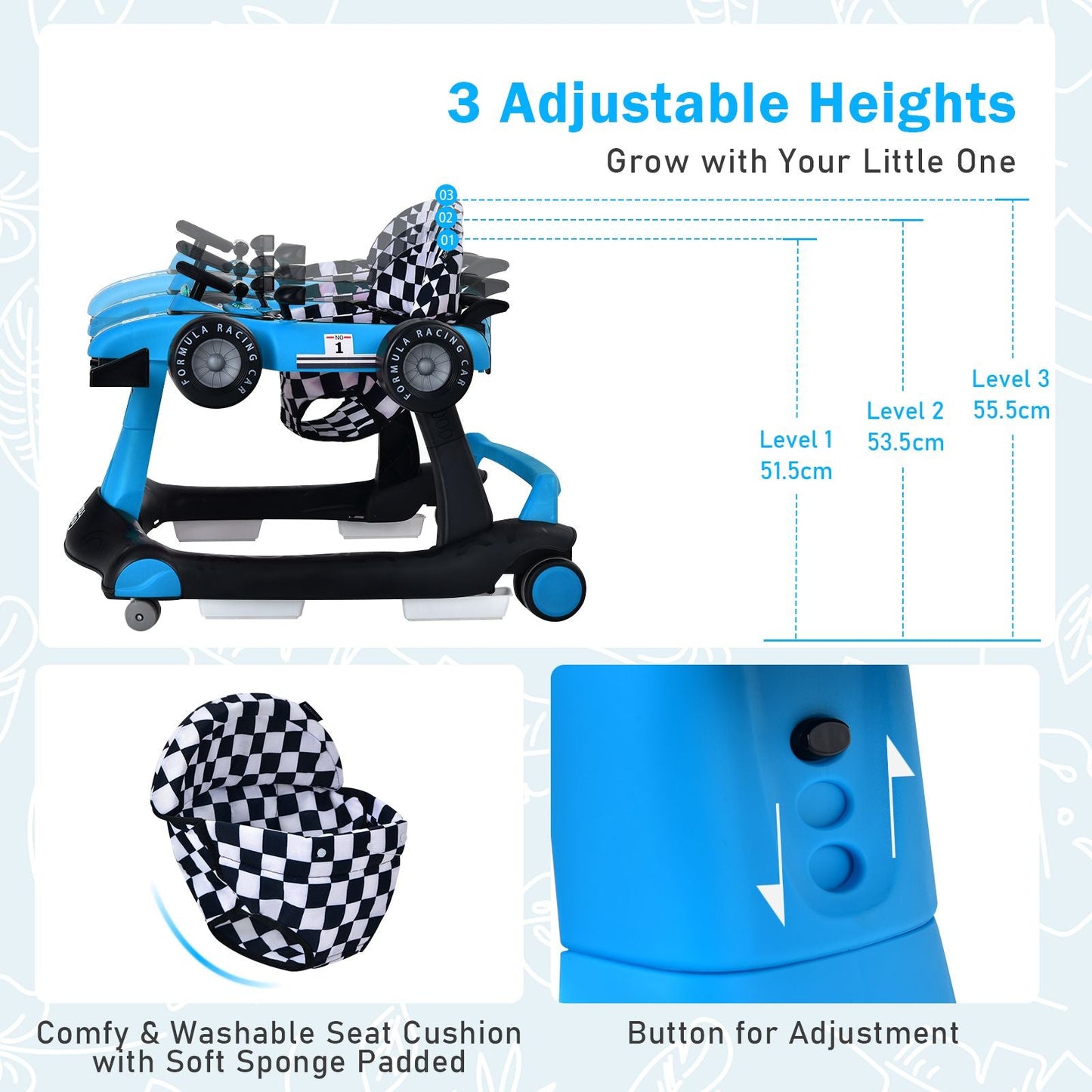 Versatile 4-In-1 Baby Push Walker