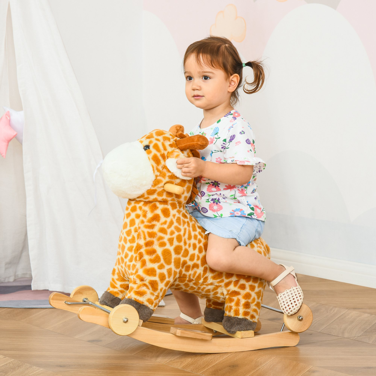Cozy Giraffe Ride-On Rocker for Kids