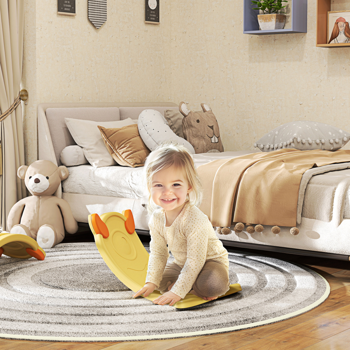 AIYAPLAY Kids Balance Board - Yellow