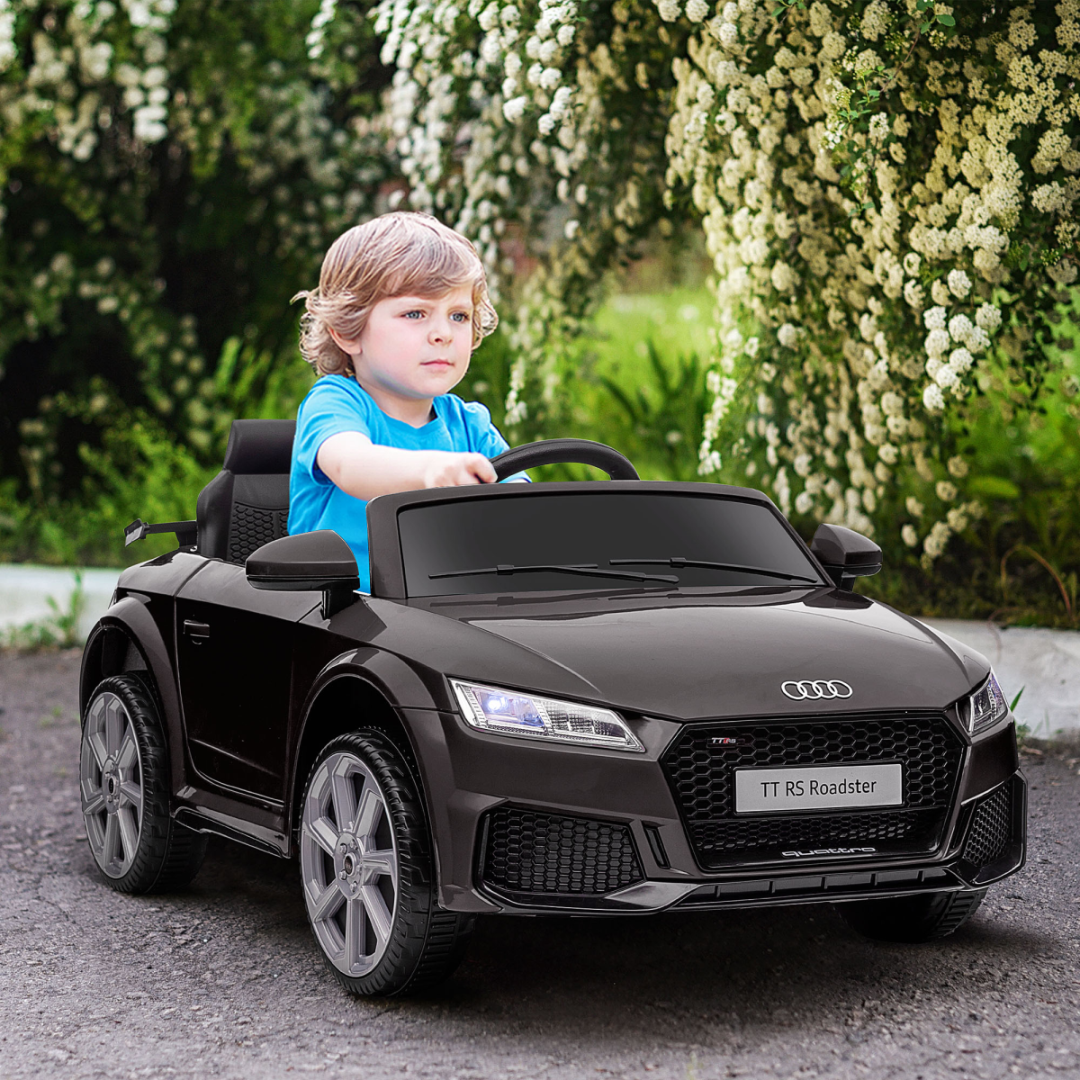 Licensed Audi TT Ride-On Car for Kids 12V Remote Control - Black