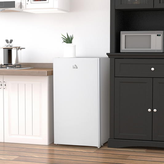 Compact 91L Freestanding Under Counter Fridge with Chiller Box - White