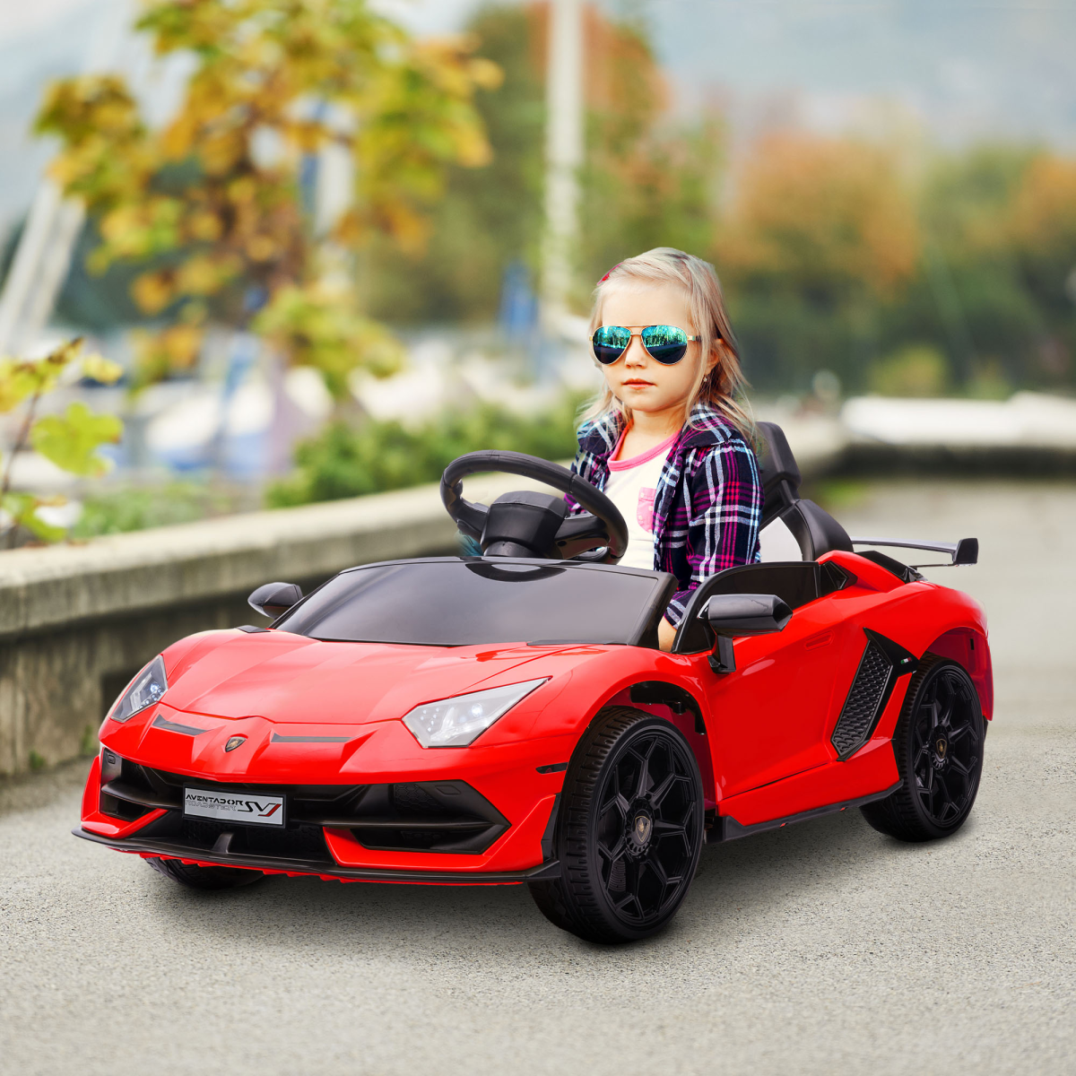 Rev Up Adventure: Lamborghini Aventador 12V Kids Electric Ride-On Car