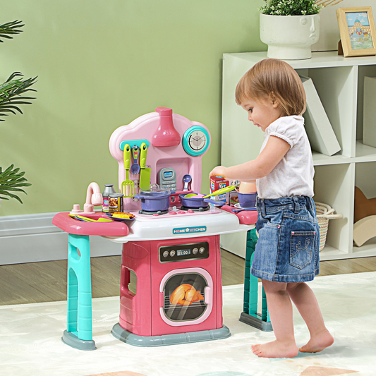 AIYAPLAY 45-Piece Interactive Kids Kitchen Set
