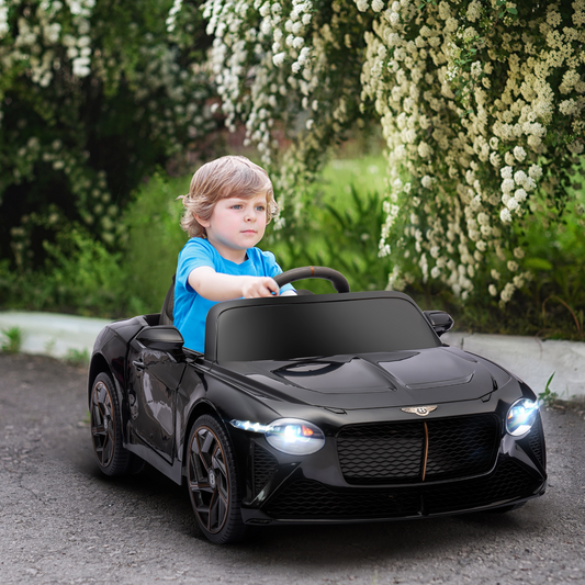 Bentley Bacalar 12V Kids Electric Car - Portable Battery, Sleek Black Design