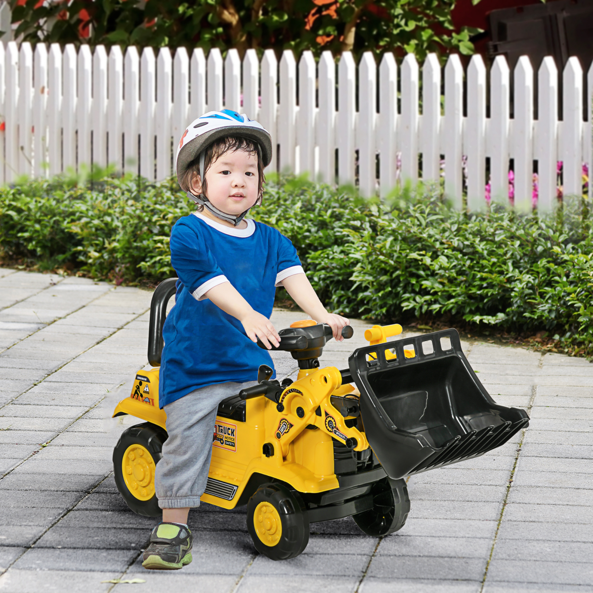 Triple Fun Ride-On Bulldozer