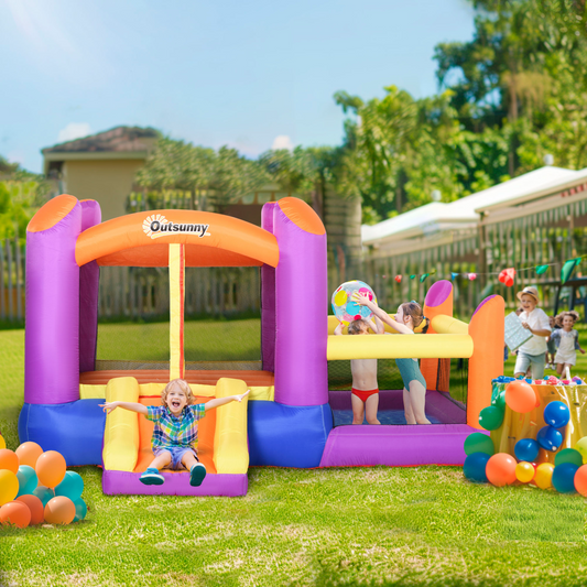 Inflatable Bouncy Castle with Slide & Pool