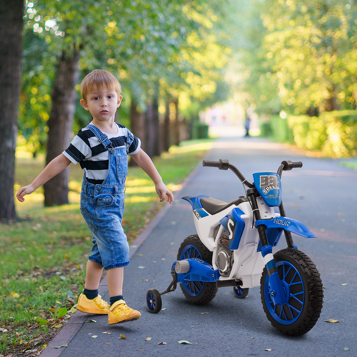 Blue 12V Kids Electric Motorbike