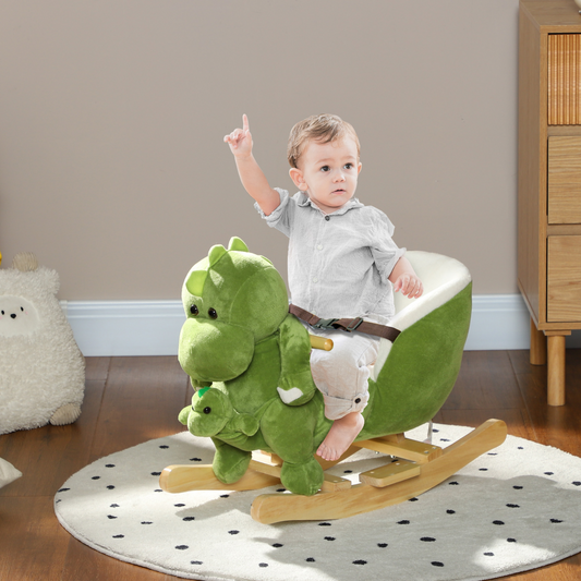 AIYAPLAY Dino Rocking Horse 32 Songs & Safety Belt