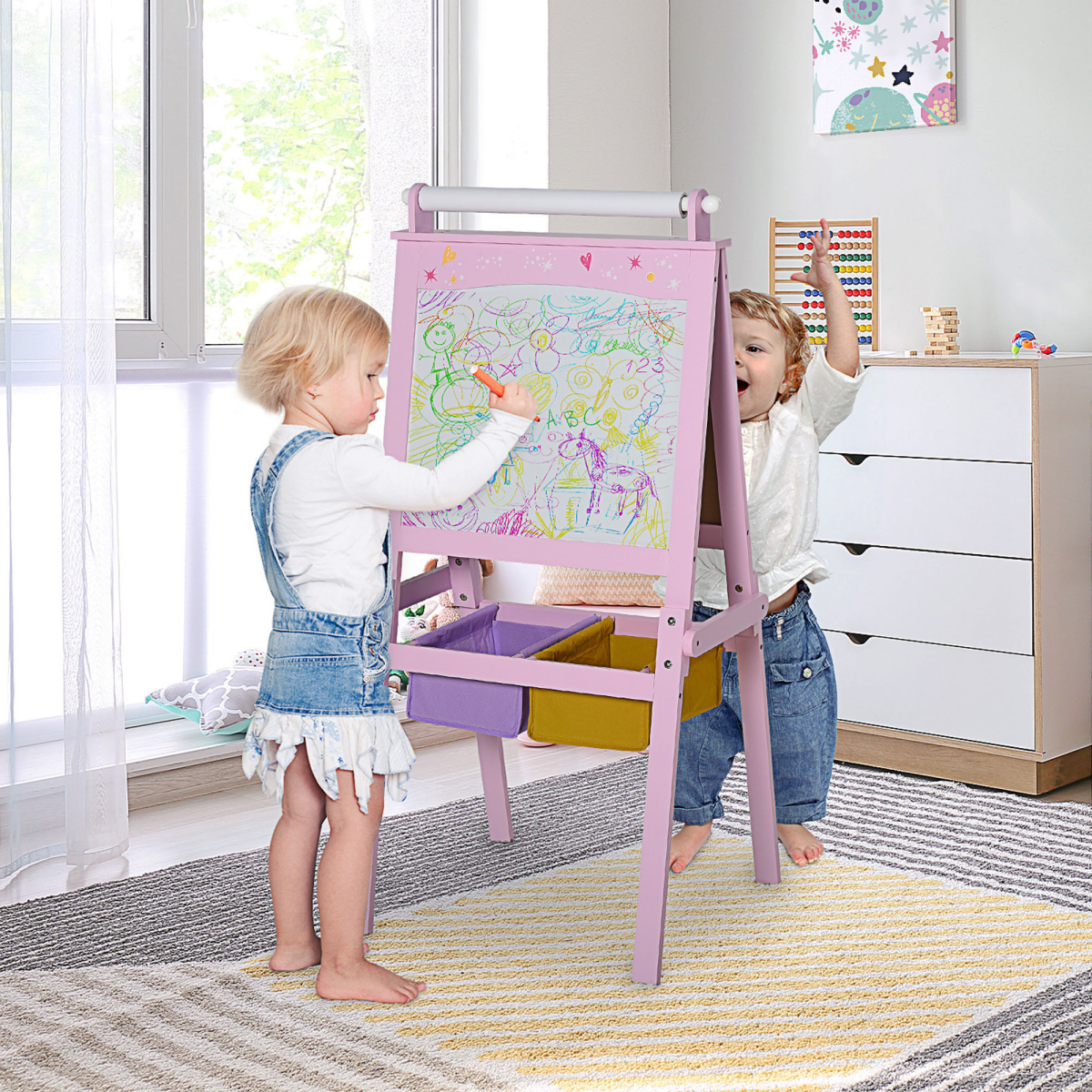 Creative Kids Wooden Double-Sided Easel
