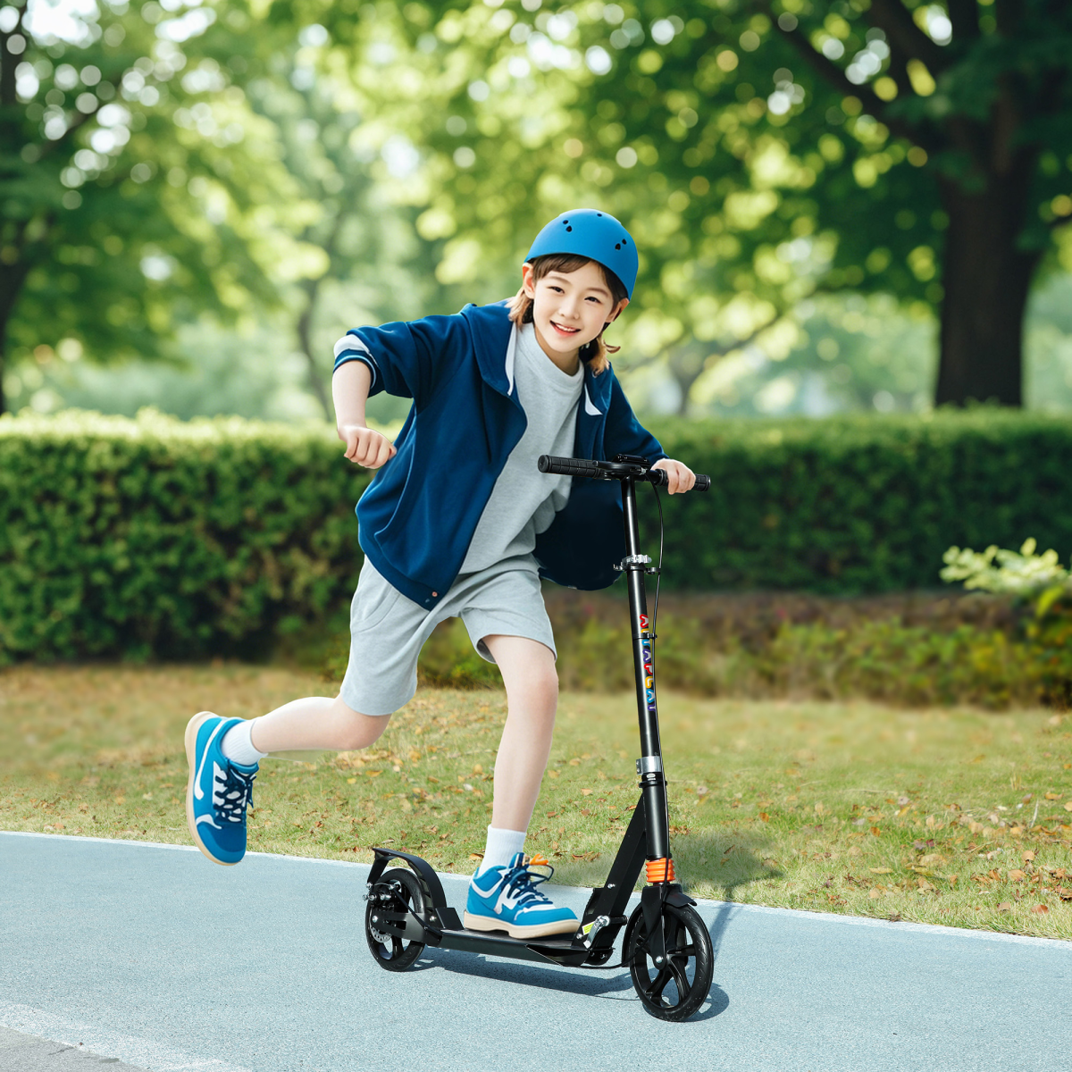 AIYAPLAY Foldable Kids Scooter for Ages 6-12