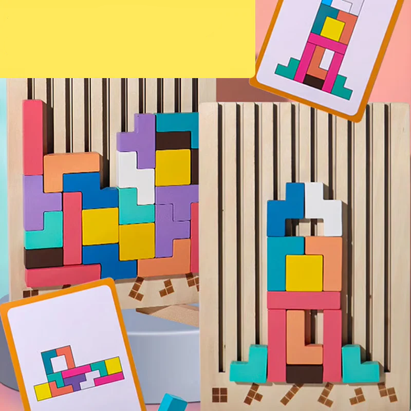 TetriMind™️- Montessori Wooden Tetris