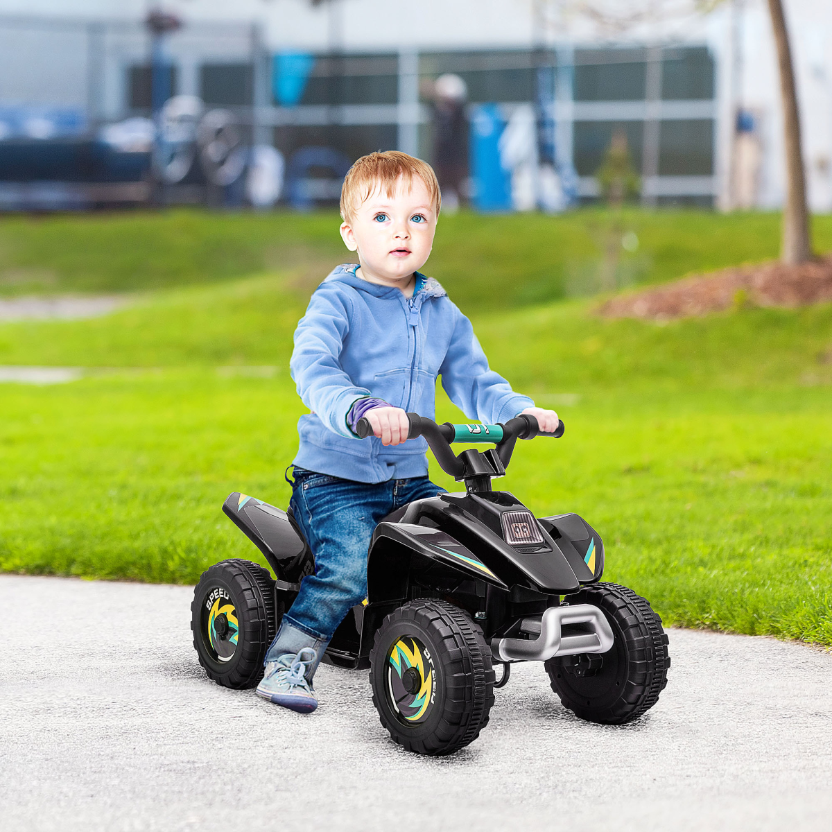 Rev Up Fun: 6V Electric Ride-On Car for Toddlers - Black Adventure Awaits!