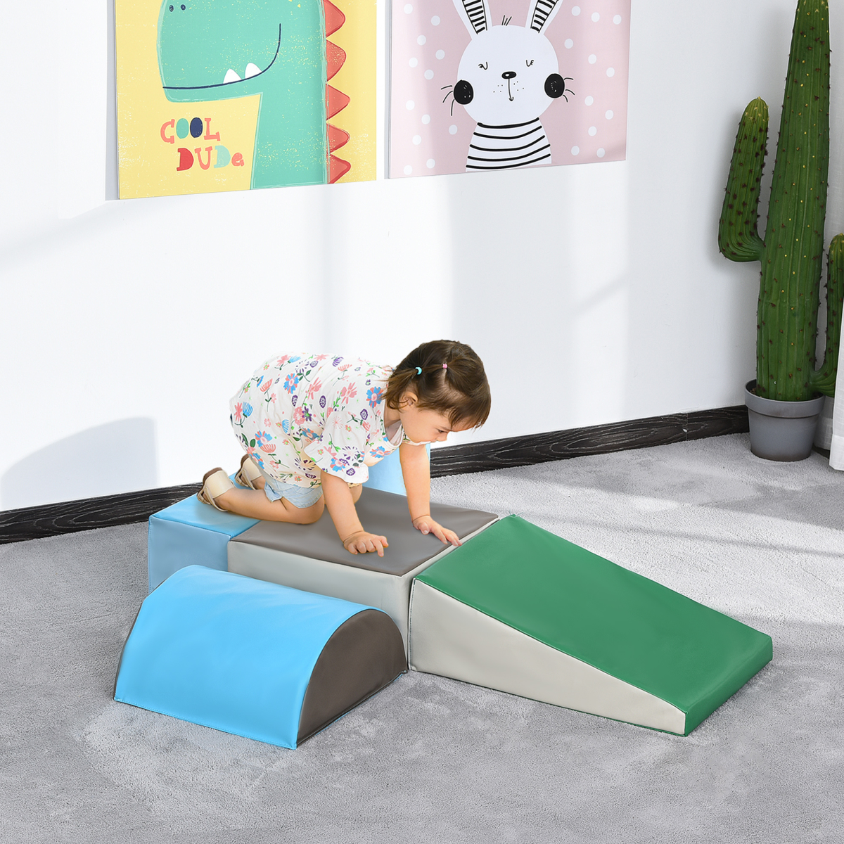 Soft Foam Climb & Crawl Playset for Toddlers