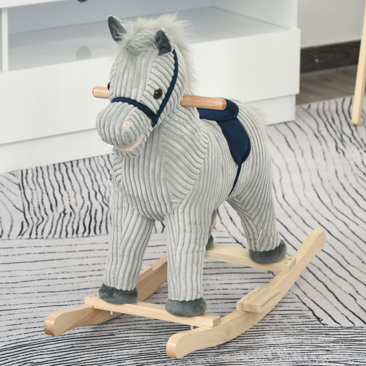 Traditional Plush Rocking Horse with Sound