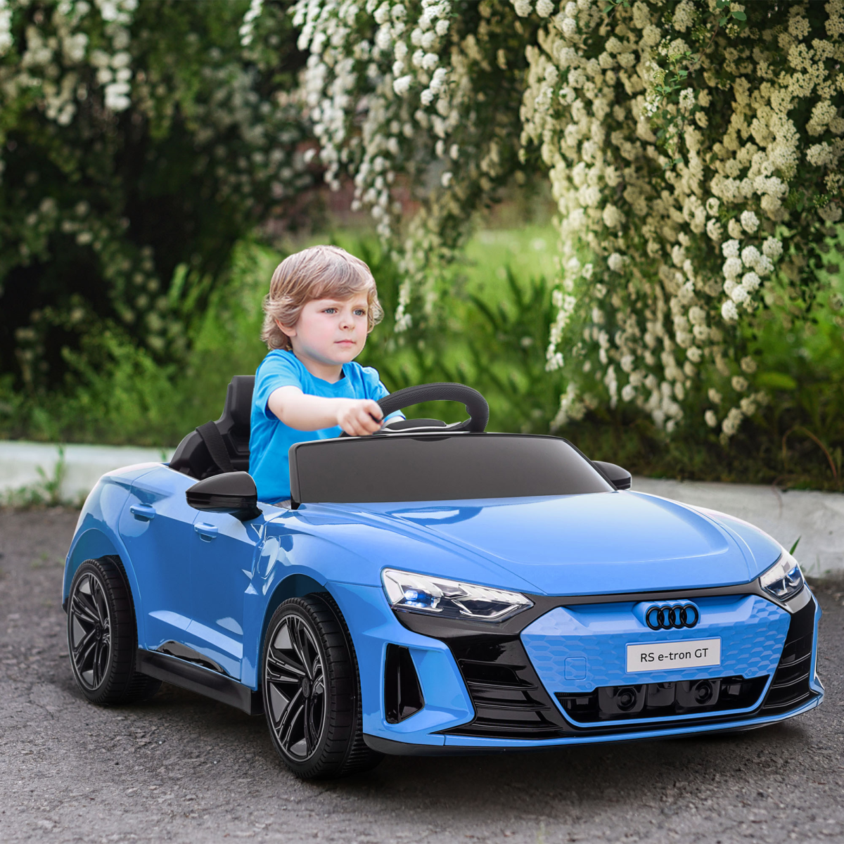 Blue Audi RS e-tron GT 12V Kids Electric Ride-On Car