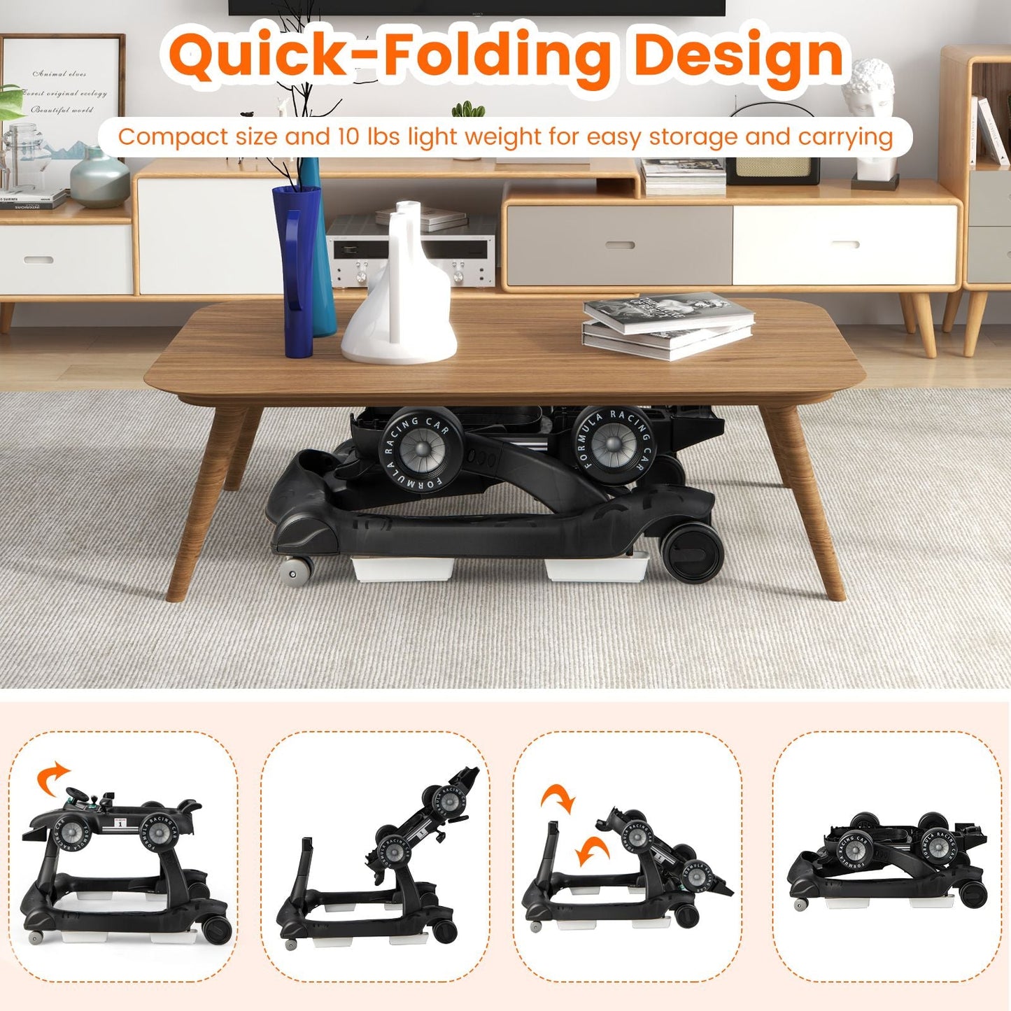 Versatile 4-In-1 Baby Push Walker