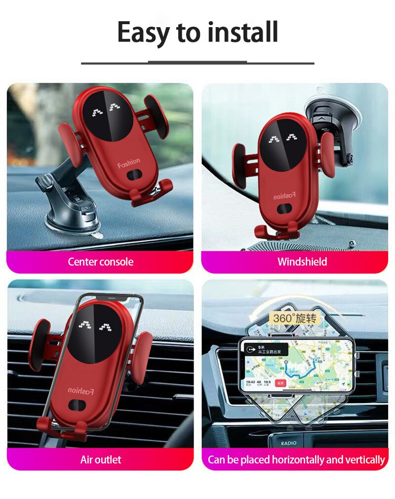 Robot Phone Charger And holder For Car Auto-Sensing