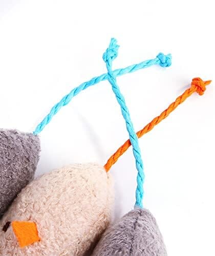 3 Pack Cat Toy Interactive Toy Plush Mouse Shaped Toy