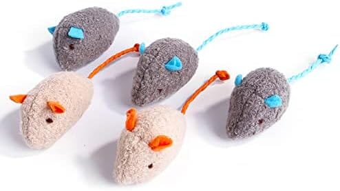 3 Pack Cat Toy Interactive Toy Plush Mouse Shaped Toy