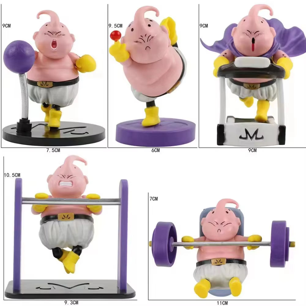 5Pcs/Set Dragon Ball Z Fitness BUU Action Figure Toys Collection Figurine Doll