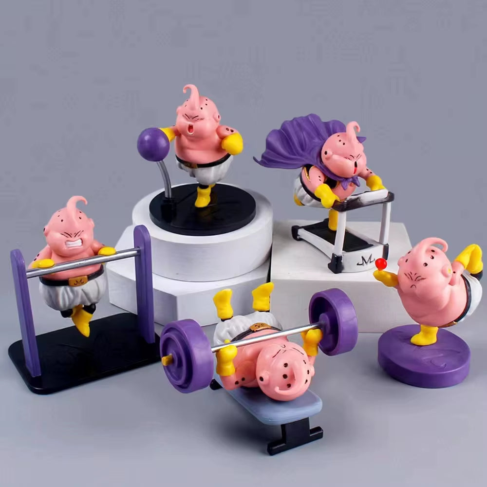5Pcs/Set Dragon Ball Z Fitness BUU Action Figure Toys Collection Figurine Doll