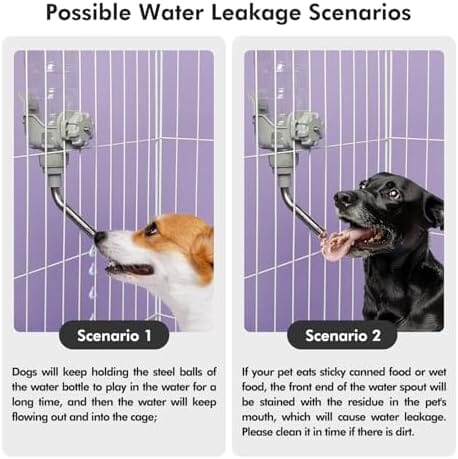 34oz Auto Feeding Crate Water Bottle for Pets
