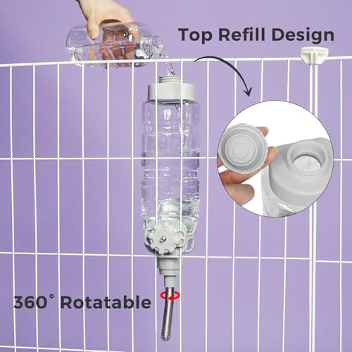 34oz Auto Feeding Crate Water Bottle for Pets