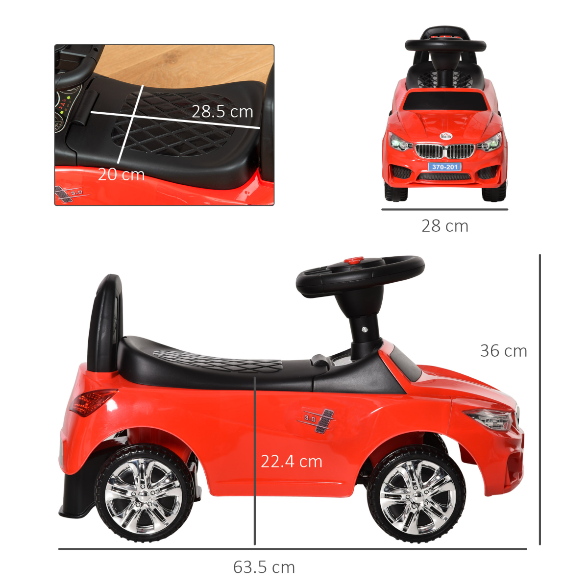 Little Racer Red Foot-to-Floor Car for Toddlers