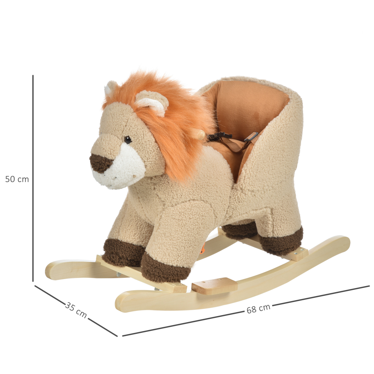 Roaring Fun: Plush Lion Rocker with Sound