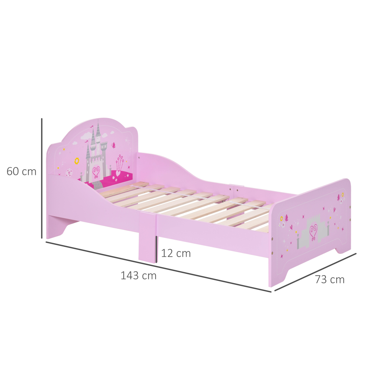 Enchanting Pink Princess Castle Bed for Kids