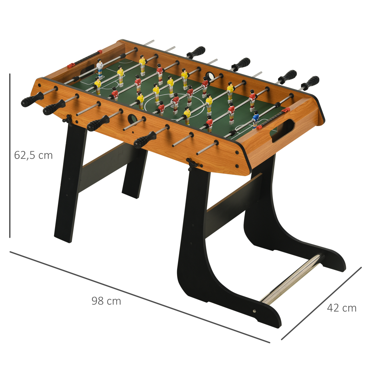 Foldable Foosball Table - Mini Soccer Game for Home, Family