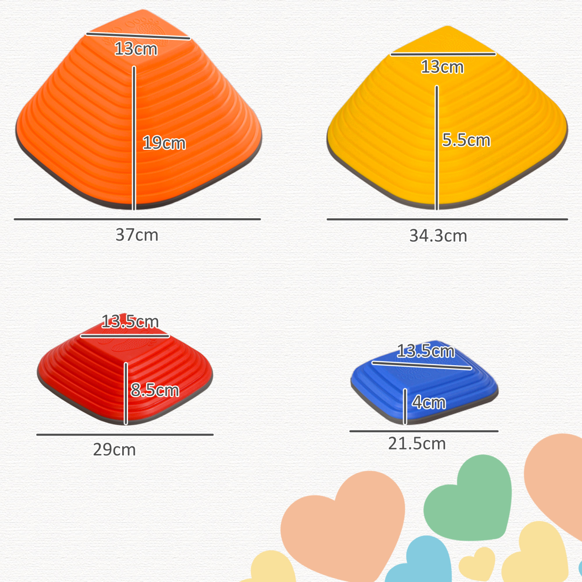 AIYAPLAY Colorful Balance Stepping Stones for Kids 3-8 Years