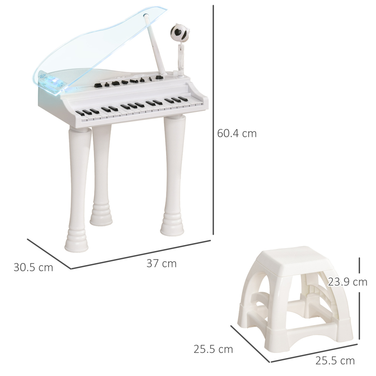 AIYAPLAY 32-Key Kids Piano Keyboard with Microphone