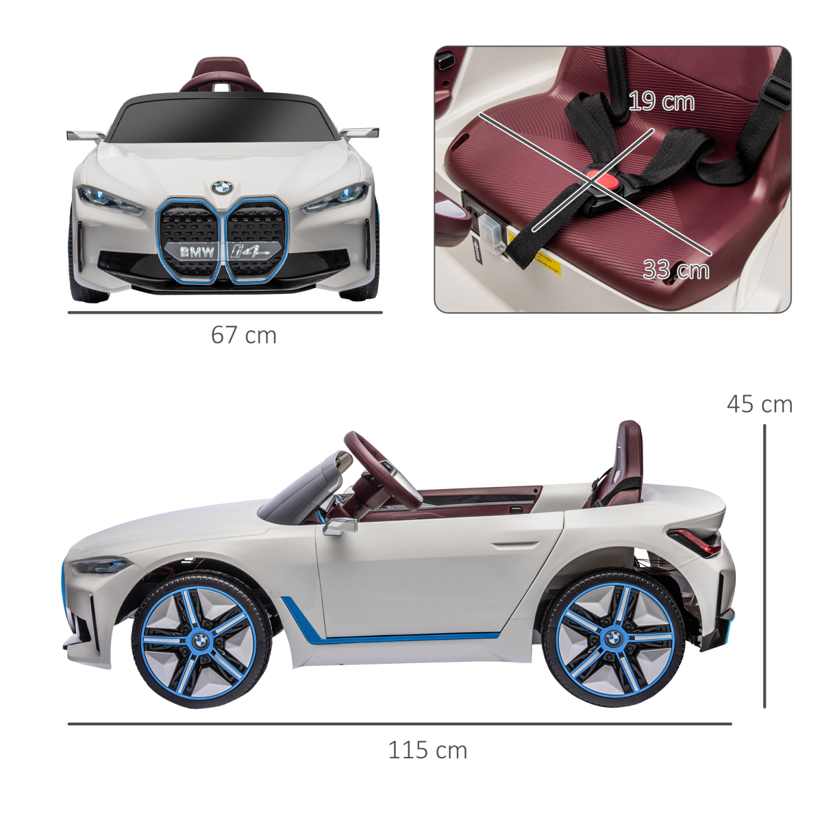 BMW i4 12V Kids Electric Ride-On Car - White | Fun & Safe for Ages 3-6!