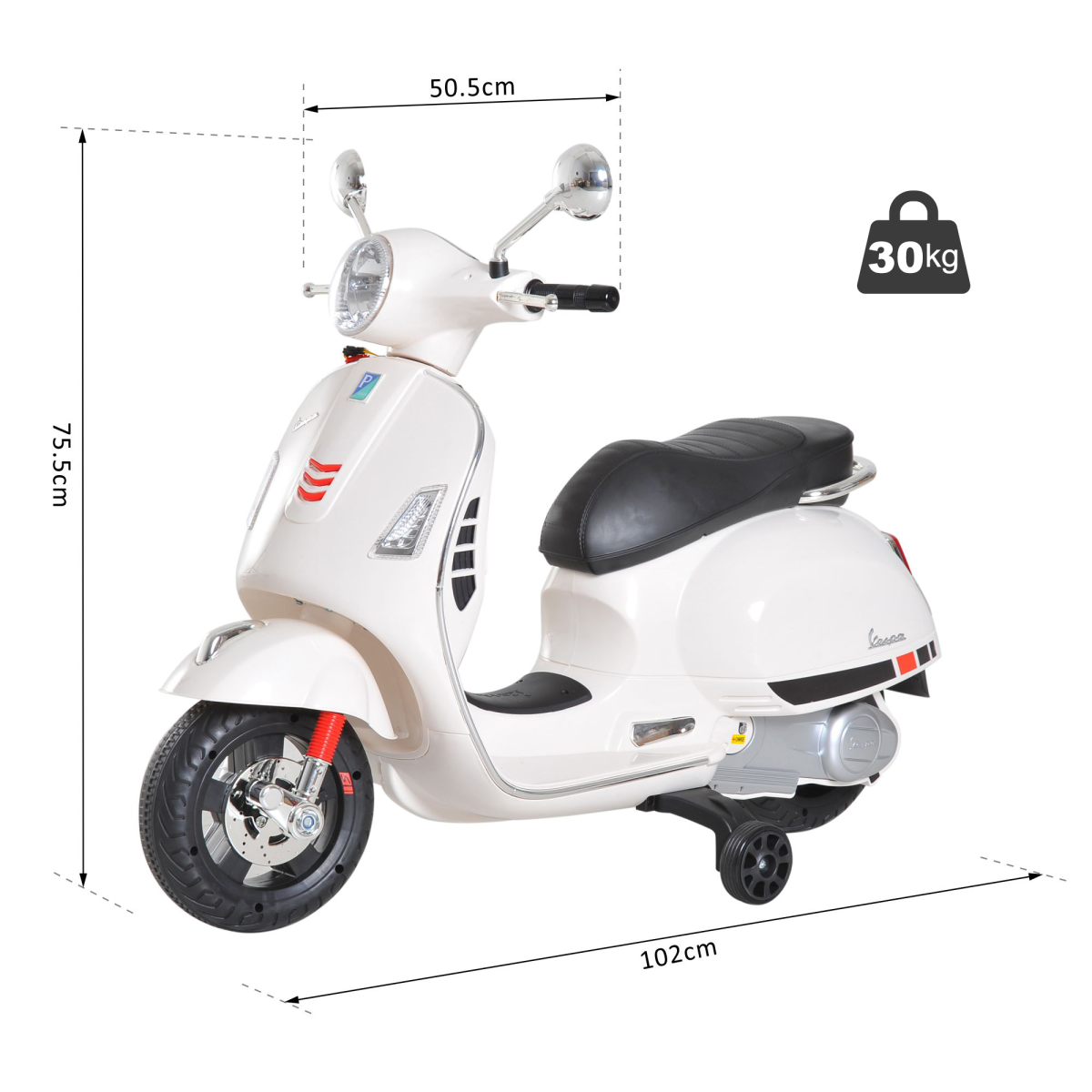 Vespa Kids Ride-On Motorcycle 6V for Ages 3+